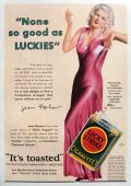 1932 Lucky Strike Cigarettes Ad ~ Jean Harlow