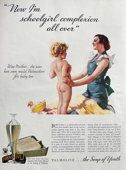 1933 Palmolive Soap Ad ~ Andrew Loomis