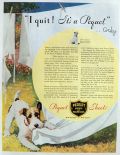 1933 Pequot Sheets Ad ~ Morgan Dennis Wire Fox Terrier