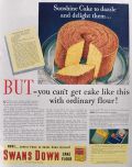 1933 Swans Down Cake Flour Ad ~ Sunshine Cake
