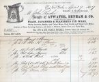 1869 Antique Billhead ~ Atwater Benham Tinware, NYC