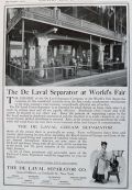 1904 De Laval Separator Ad ~ World's Fair Photo