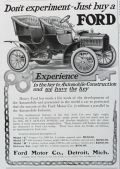 1905 Ford Model F Ad ~ Don't Experiment
