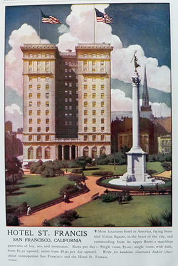 1904 Hotel St. Francis, San Francisco Antique Ad
