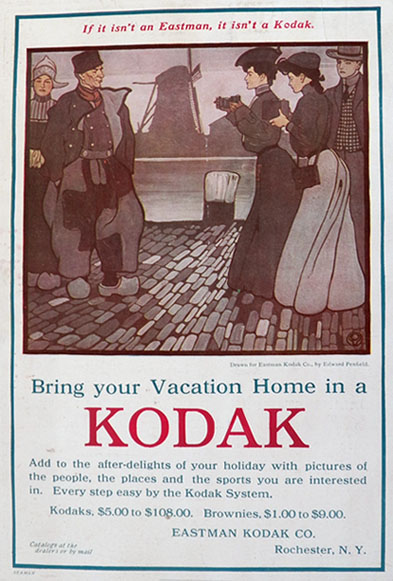 1905 Kodak Ad ~ Netherlands Vacation ~ Edward Penfield Art