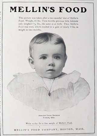 1904 Mellin's Baby Food Ad ~ Adelaide Reynolds, Fremont, OH
