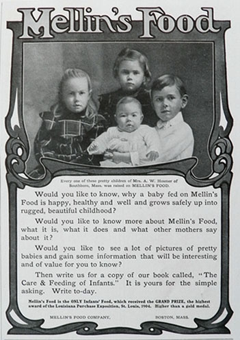 1905 Mellin's Food Ad ~ Hosmer Family, Southboro, MA