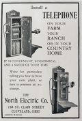 1904 Antique Telephone Ad ~ North Electric Co.