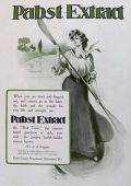 1905 Pabst Extract Ad ~ Woman in Canoe