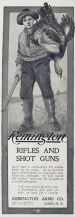 1903 Remington Rifles Ad ~ Man Bags Turkey