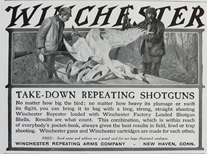 1905 Winchester Shotguns Ad ~ Dead Geese
