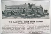 1907 Belle Terre Estates Clubhouse Ad ~ Port Jefferson, LI