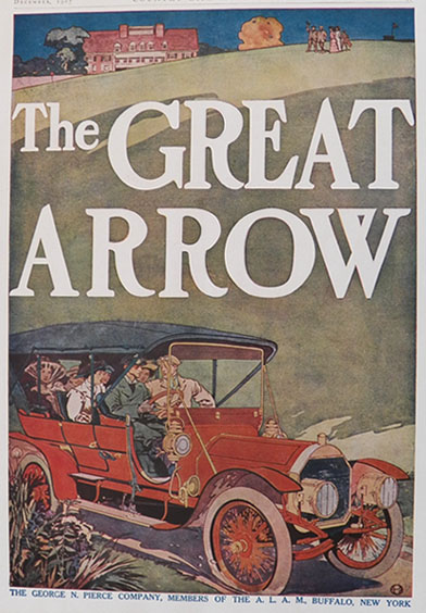 1907 Pierce Arrow The Great Arrow Color Ad ~ Edward Penfield