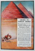 1908 Hamburg-American Cruise Line Ad ~ Egyptian Pyramids