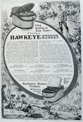 1908 Antique Hawkeye Refrigerator Picnic Basket Ad