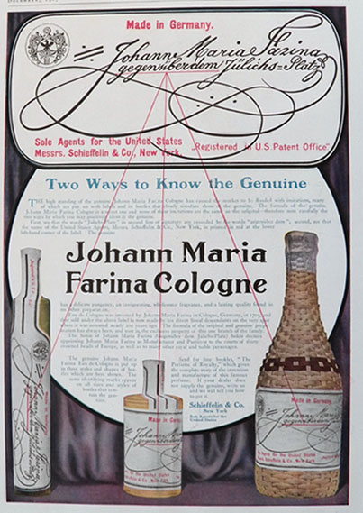 1907 Johann Maria Farina Cologne Ad ~ Old Bottles