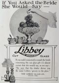 1907 Libbey Cut Glass Ad ~ If You Asked the Bride