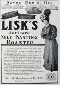 1906 Lisk's Sanitary Self-Basting Roaster Ad