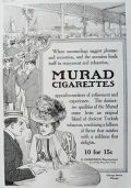 1906 Murad Cigarettes Ad ~ Chicago Beach
