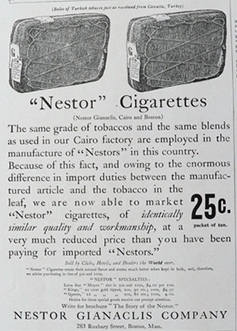 1906 Nestor Cigarettes Ad