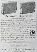1906 Nestor Cigarettes Ad