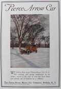 1909 Pierce Arrow Car Ad ~ Winter Scene