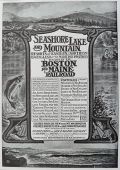 1906 Boston & Maine Railroad Ad ~ Nice Fishing Art