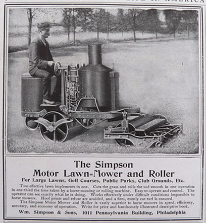 1906 Antique Simpson Lawn Mower Ad