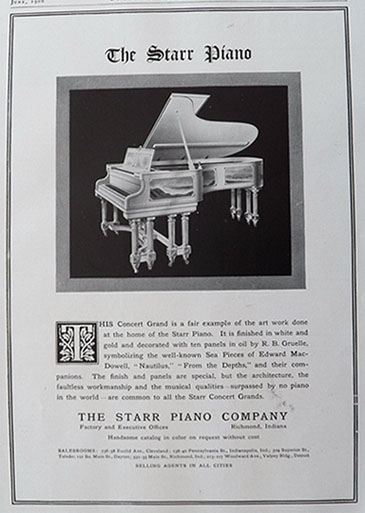 1906 Starr Concert Grand Piano Ad