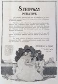 1907 Steinway Piano Ad ~ Woman Plays Mandolin