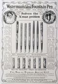 1906 Waterman's Ideal Pen Ad ~ Solves the Christmas Problem