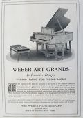 1907 Weber Art Grand Piano Ad ~ Period Pianos