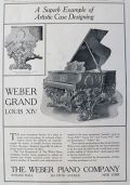 1907 Weber Piano Ad ~ Grand Louis XIV