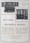 1907 Aeoilian Weber Pianola Piano Ad