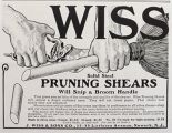 1907 Wiss Pruning Shears Ad ~ WIll Snip a Broom Handle