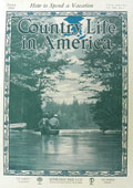 1905 Country Life in America Cover ~ Canoeing on the River