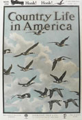 1908 Country Life in America Cover ~ Wild Geese in Flight