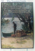 1908 Country Life in America Cover ~ Fisherman at the Lake