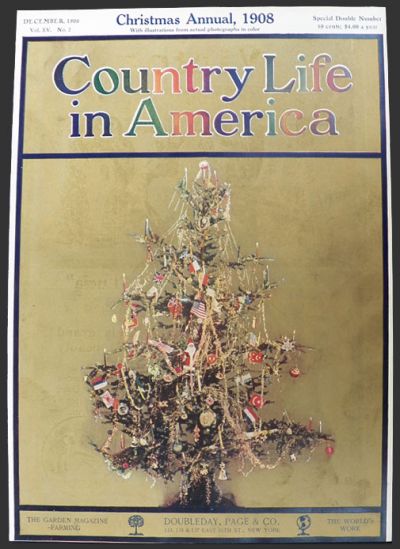 1908 Country Life in America Cover ~ Decorated Christmas Tree