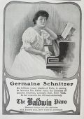 1906 Baldwin Piano Ad ~ Germaine Schnitzer