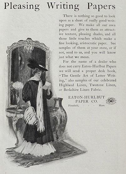 1906 Eaton-Hurlbut Writing Papers Ad