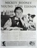 1940 Movie Ad ~ Edison The Man ~ Mickey Rooney