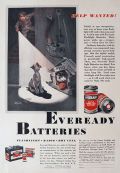 1933 Eveready Batteries Ad ~ Fido Finds A Cat