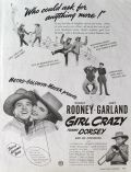 1943 Movie Ad ~ Girl Crazy ~ Judy Garland