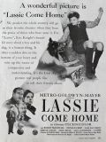 1943 Movie Ad ~ Lassie Come Home