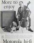 1957 Motorola Masterpiece Speaker Ad ~ Basset Hound