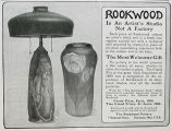 1905 Rookwood Pottery Ad ~ Lamp & Vase