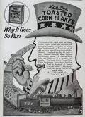 1907 Sanitas Toasted Corn Flakes Ad ~ Why It Goes So Fast