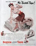 1944 Vintage Scotch Tape Ad ~ Ruskin "Russ" Williams Pin-Up