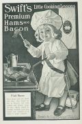 1906 Swift's Ham & Bacon Ad ~ Fried Bacon Lesson